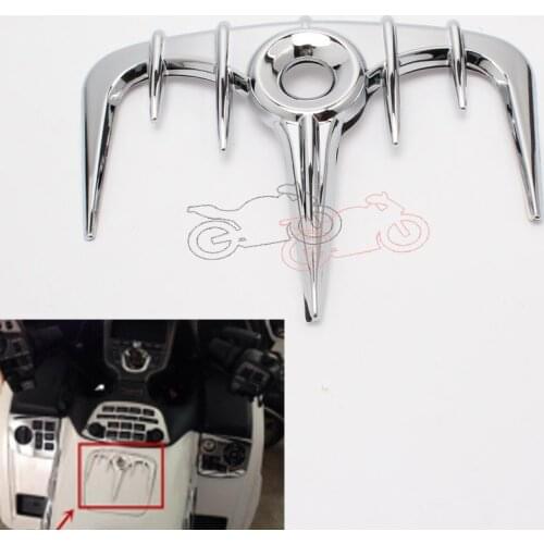 1pcs Motorcycle Chrome Motorcycle Fairing Gas Tank Door Trim Sticker Decal For Honda Goldwing GL1800 2001-2011
