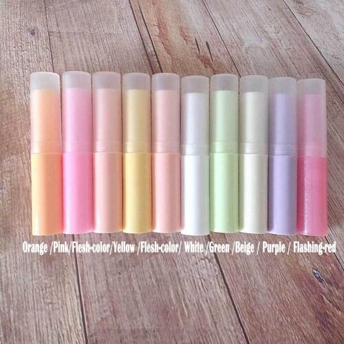 1/10Pcs Lip Balm Container with Caps Mini Empty Lip Balm Stick Tube Lipstick Tube 7 Color DIY Lipstick Cosmetic Tool