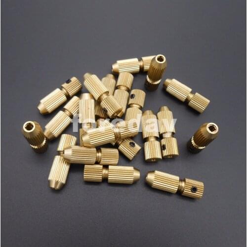 100PCS MINI SMALL 2MM motor shaft Drill clamp fixture chuck for 0MM-0.7MM drill + 100Spanners (wrenches) *FD007X100