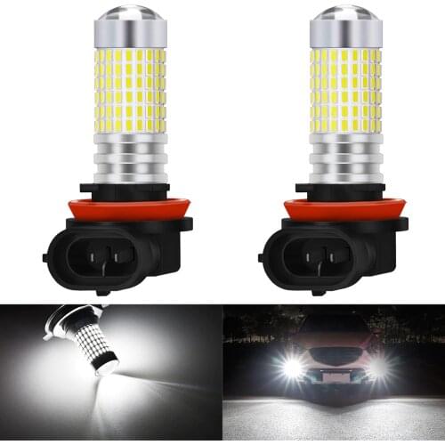 2pcs H8 H11 H16 JP 144SMD 3014 White LED Fog Lamp Driving Running Light LED 1500LM Driving Bulbs Used For Fog Lamp Driving Light