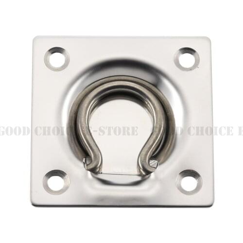 304 Stainless Steel Recessed Plate Floor Rope Tie-Down Lashing D-Ring Pad Tiedown Anchor for Trailer Truck