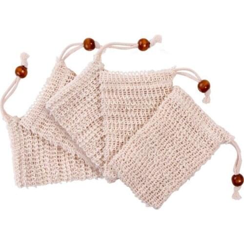 5Pcs/lot Exfoliating Soap Bag Cleansers Natural Portable Soap Saver Net Mesh Bag Dispenser Soft Foaming Massage Bag for Bathroom