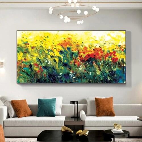 Abstract Art Flower Painting Poster Canvas Paintings Posters Prints Wall Art Picture For Living Room Home Decorative Paintings