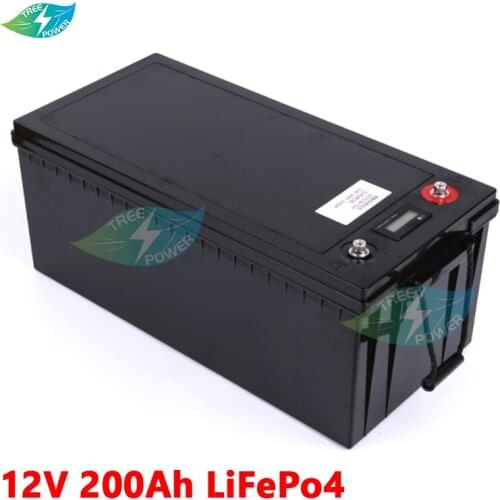 12V lifepo4 battery 200ah not 100ah Rechargeable Battery RV battery with BMS for Outdoor camping and Inverter Solar energy