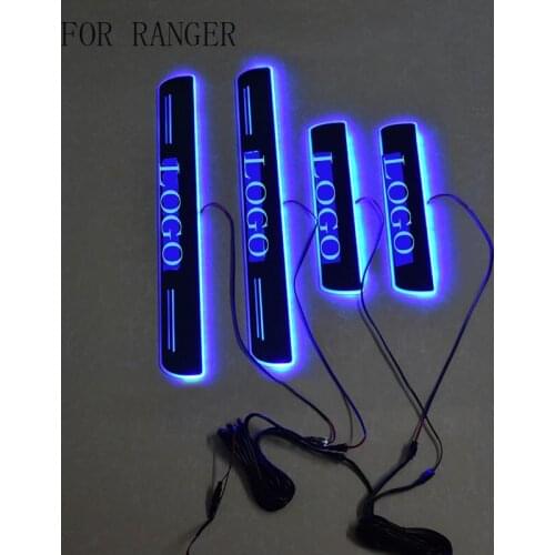 Car-styling accessories LED Door Sill Scuff Plate Welcome Pedal fit for FORD RANGER 2012-2017 T6 T7 XLT