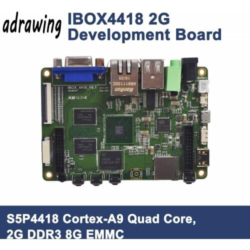 ARM Cortex-A9 Quad Core S5P4418 Development Board 2G DDR3 8G EMMC Integrated WIFI/BT Onboard
