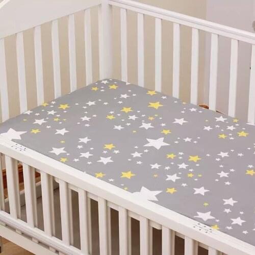 Baby Fitted Sheet For Newborns Cotton Soft Crib Bed Sheet For Children Mattress Cover Protector 130x70cm