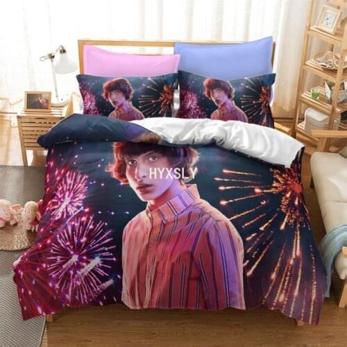 Kids Adult Beds TV Series Stranger Things Printed Bedding Duvet Cover Set 2/3 pcs Quilt Comforter Single Double Queen King Size