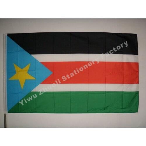 South Sudan Flag 150X90cm (3x5FT) 115g 100D Polyester Double Stitched High Quality Free Shipping