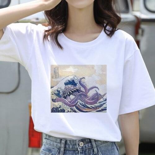 Great Guardian Wave Harajuku Ullzang T Shirts Women 90s Gay Pride Graphic T-shirt Print Tshirt Fashion Top Tees Female