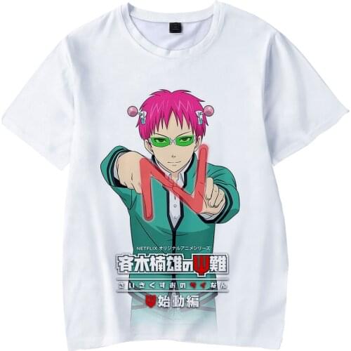 The Disastrous Life of Saiki K T Shirt Women Men Streetwear Hip Hop Japanese Anime T-shirt Kusuo Saiki Cosplay Tee Shirt Homme