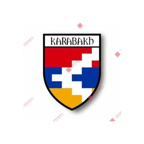 Creative PVC Stickers Decal Souvenir Vinyl Car Shield City Flag World Crest Nagorno Karabakh Racing Motorcycle Helmet Stickers