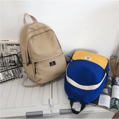 Fashion Womens Backpack Trendy New Nylon Simple School Bag For Girls Large-capacity Waterproof Student School Backpack