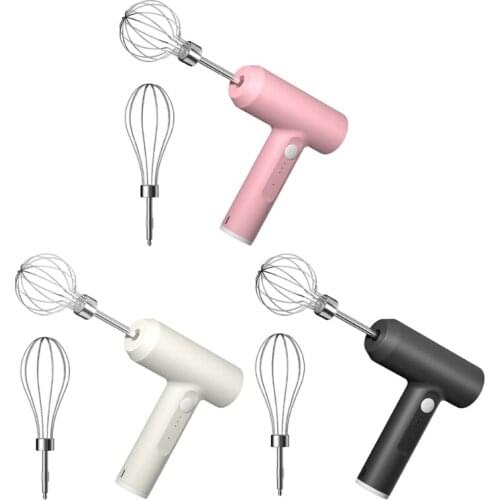 Milk Frother Handheld Maker USB Rechargeable Coffee Frother with 2 Stainless Whisk 3-Speed Adjustable Blender for Coffee