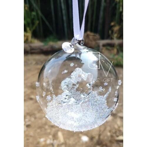 New High Quality Crystal SnowFlake Ball Car Fashion Pendant Bling ball Mirror Ornament Hanging Christmas Decorations Gifts