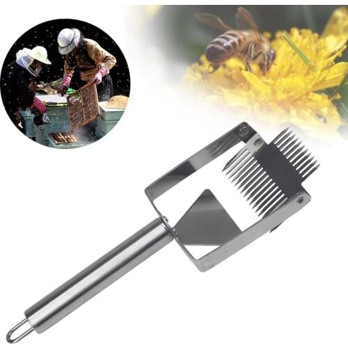 Beekeeping Uncapping Fork Honey Bee 17 Needle Double-Head Honeycomb Beehive Scraper Tools For Beekeeper Supplies