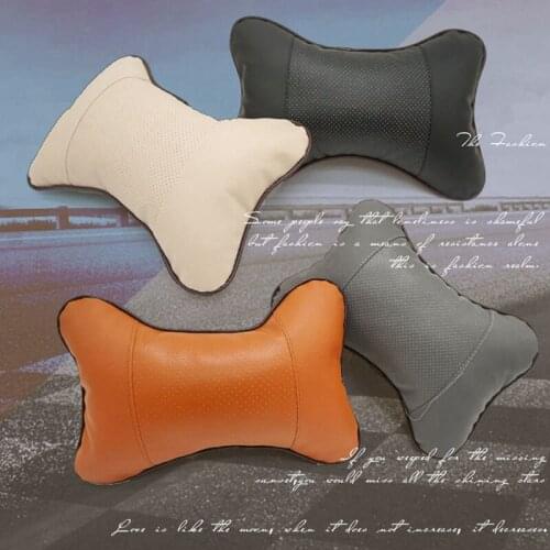 1 Pc Seasonal Danny Leather Car Headrest, Neck Pillow, Red Wine Embroidered Bone Headrest, Car Headrest
