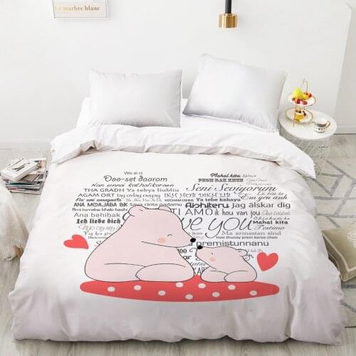 Animal Cartoon Kids Duvet cover Quilt/Blanket/Comfortable Case Bedding for children baby girls 140x200 240x220 for Home love