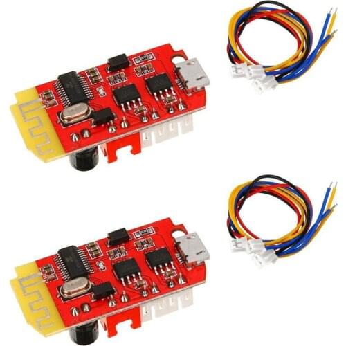Hot 2Pcs Power Amplifier Board CT14 Micro- 4.2 Stereo Bluetooth Receiver Board Module 5W+5W for DIY Sound Box Speaker