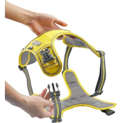 Explosion-proof shock absorption comfort night vision reflective pet chest vest traction dog harness supplies