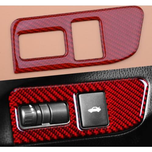 Red Carbon Fiber Rear Trunk Switch Frame Trim Cover Sticker Fit For Subaru BRZ Toyota 86 2013 2014 2015 2016 2017