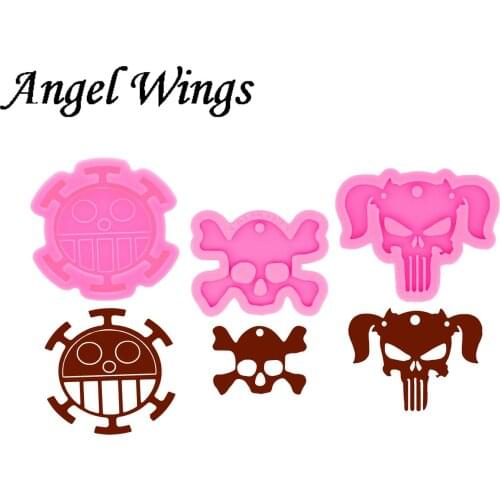 Halloween Skull Keychains Silicone Molds DIY Shiny Jewelry Mould Epoxy Resin Mold Custom DY0158