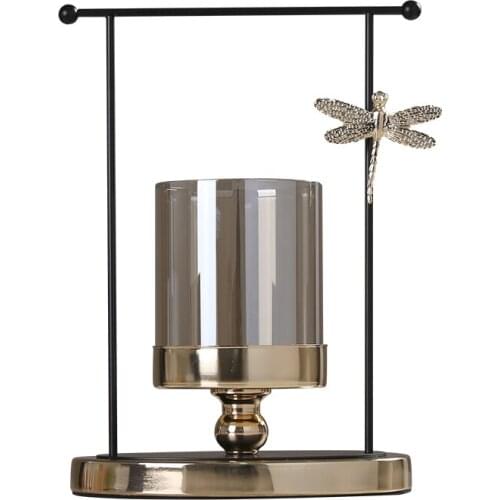 Glass Candle Holders Romantic Black Windproof Luxury Candle Holder Candlestick Decor Kaarsenhouder Wedding Centerpieces XX50CH