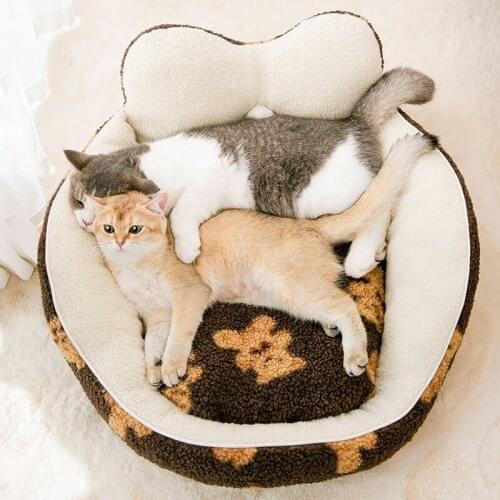 Cat Litter Winter Dog Bed Warm Cat Beds Sofa-style Cat Bed Kennel Four Seasons Universal Cat Mats For Dogs Open-ended Pet