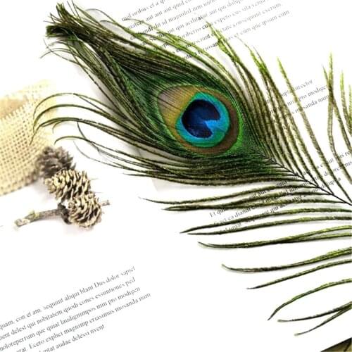 10Pcs Natural Peacock Feathers for Crafts Wedding Home Decoration 25-30cm Big Eyes Peacock Plumes Diy Jewelry Making Accessory