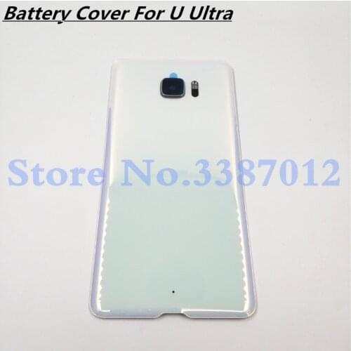 100% Original Material Glass For HTC U Ultra Rear Housing Door Back Battery Cover Case + Camera Lens Replacement Parts