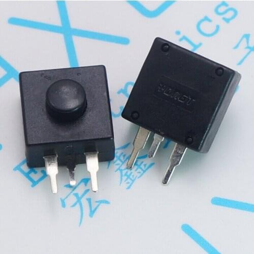 100pcs push button Switch 213WD flashlight switch DIP 12*12*9mm 30V 1A switch tripod flashlight button switch ON-ON-OFF