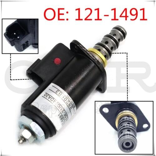 121-1491 New Solenoid Valve For Caterpillar E320B/C/D 315C 325C Excavator Rotary Solenoid Valve 1211491 KWE5K-31 G24DA30 CAT