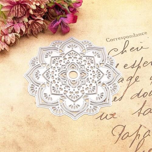 13.9x13.9cm Romantic flower Scrapbooking DIY Embossing Mothers Day paper dies cutting dies carbon steel cutter Metal die cards