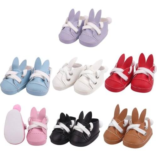 14.5inch Baby Doll Rabbit Shoes Flats for American Doll Clothes Accs Gift
