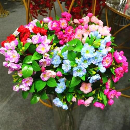 3 forks single branch home garden decoration accessories fake flower artificial Begonia flower simulation decorative flower