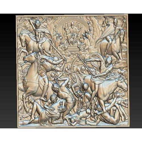Home decoration painting 3D Relief Model in STL format for CNC Router Carving Engraving Artcam aspire-European Wars