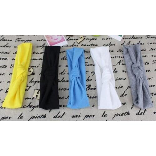 500pcs/lot Women Stretch solid color Twist knot Headband Turban Sport/Yoga Head Bandana Headwear 10 color for choose