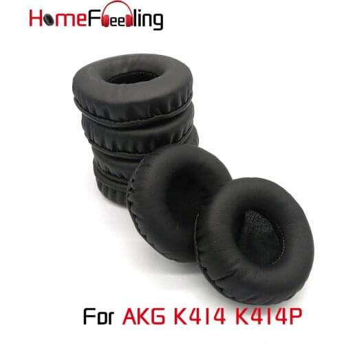 Homefeeling Ear Pads For AKG K414 K414P Earpads Round Universal Leahter Repalcement Parts Ear Cushions