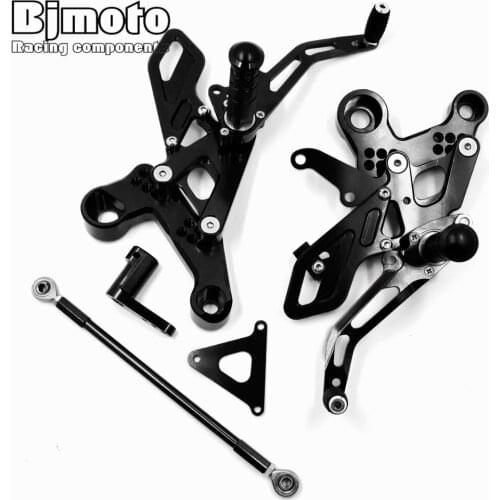 BJMOTO MT-09 FZ-09 Motorcycle Foot pegs Footrest For Yamaha MT09 FZ09 13-16 Motorbikes Racing CNC Adjustable Rear sets Rearset