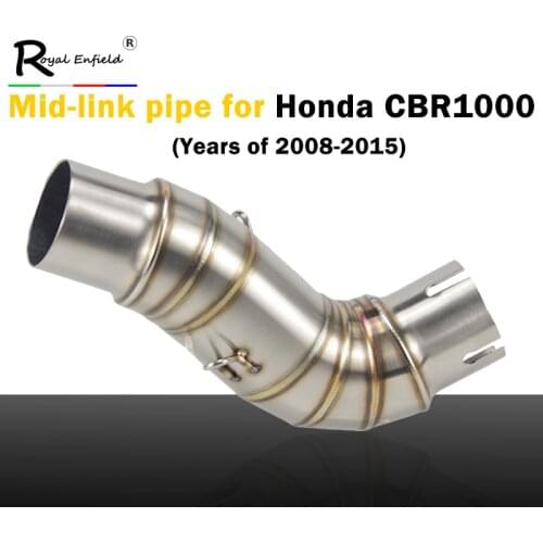 CBR1000 2008-2015 Slip-On Motorcycle Exhaust Muffler middle Link Pipe 60mm Adapter Pipe for Honda CBR1000 2008-2015