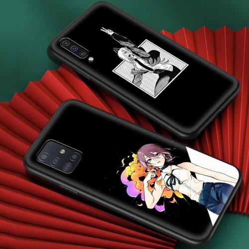 Phone Case For Samsung Galaxy A72 A91 A51 A71 5G A21s A11 A31 A41 A12 A02s Black Shell Anime Chainsaw Man