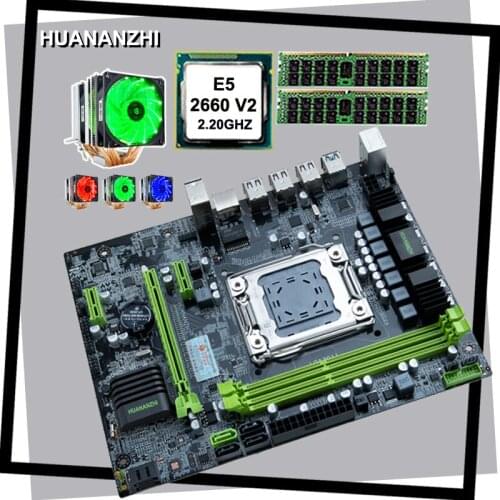 Cheap motherboard bundle HUANANZHI X79 motherboard with Intel Xeon E5 2660 V2 with 6 heatpipes cooler RAM 16G DDR3 1600 REG ECC