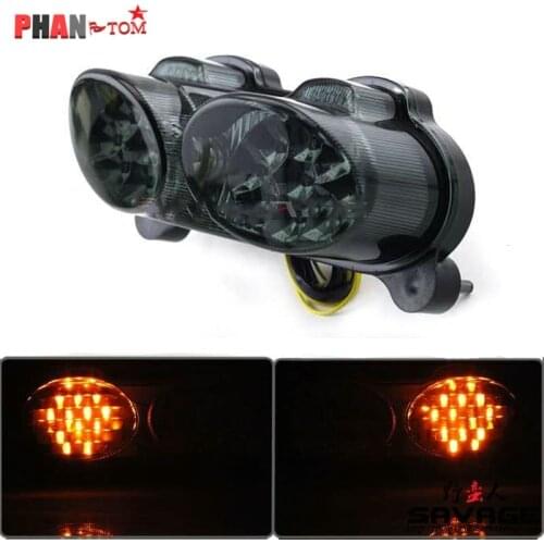 For Kawasaki ZR7S ZX6R ZX-6R J1 J2 G1 G2 ZX900 ZX9R ZZR600 Motorcycle Brake Tail Light Integrated LED Turn Signals Lights