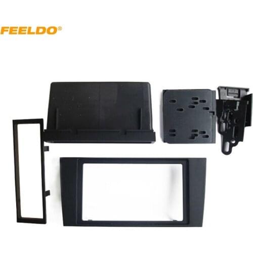 FEELDO 2Din Car Stero CD/DVD Radio Frame Fascia for Audi A4 2000-2004 Dash Panel Face Plate Bezel Trim Mount Kit #HQ1996