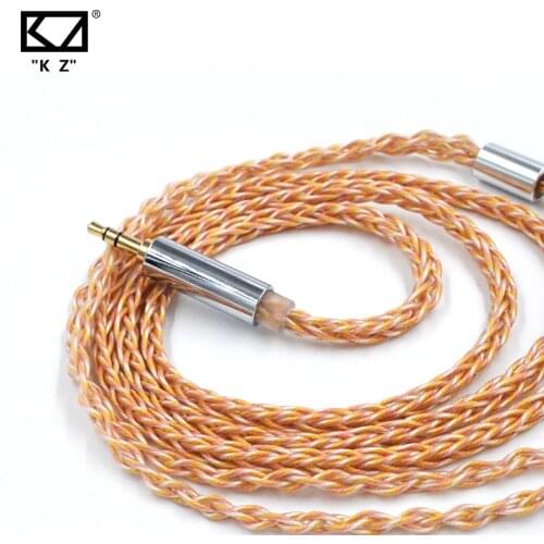 KZ Gold Silver and Copper Cube Mixed Upgrade Cable Earphone Headphone Cable KZ ZSX ZAX ASX DQ6 ZS10 PRO ZSN PRO CCA CS16 CA16