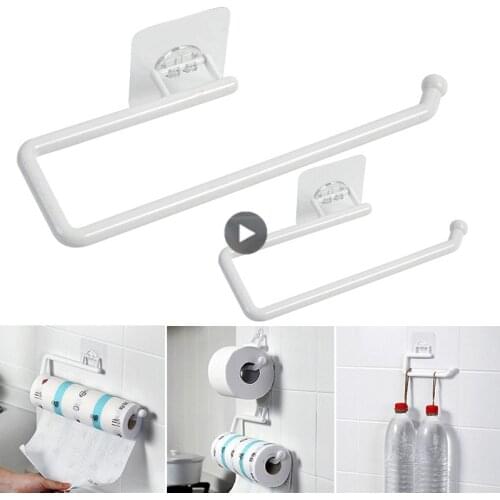 Kitchen Paper Roll Holder Towel Hanger Rack Storage organizer Bar Cabinet Rag Hanging Holder Shelf Bathroom Toilet Paper Shelf