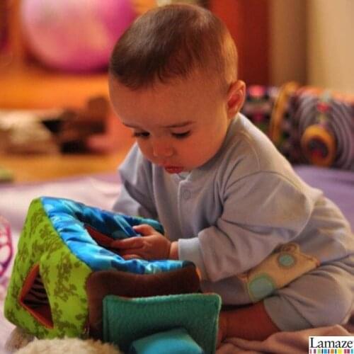 Infant Toy Cloth soft cloth box shape jigsaw puzzle baby toys