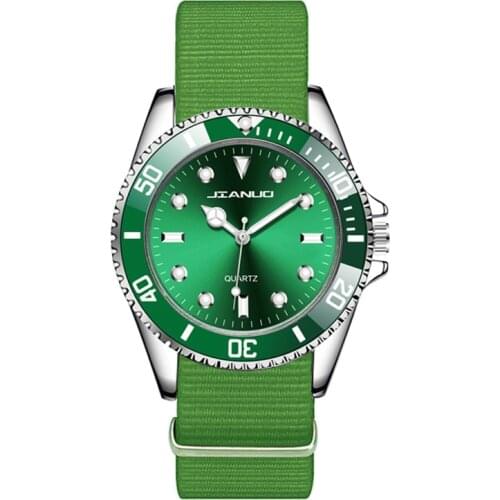 2021 Fashion Business Watch for Men New Top Brand Luxury Mens Watches Stainless Steel Dive Canvas Belt Male Wristwatch Relojes