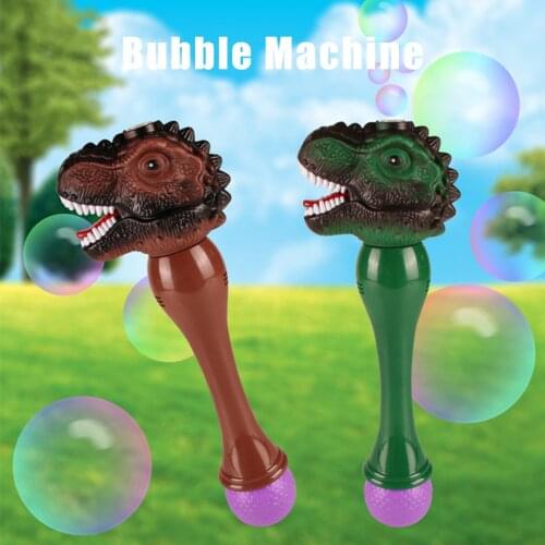 NewCartoon Dinosaur Handheld Automatic Bubble Blowing Machine Outdoor Wand Automatic T Rex Bubble Blower Gift For Children