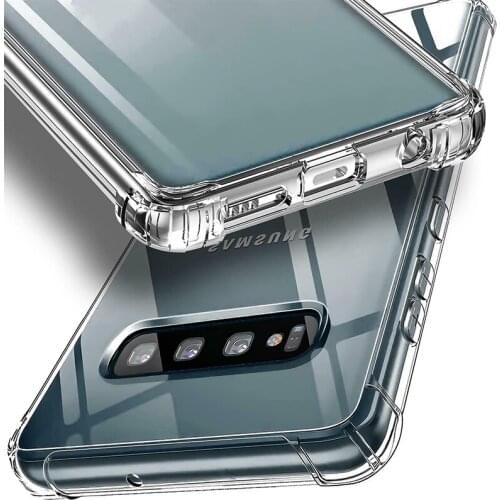 Shockproof Silicone Case Cover For Samsung Galaxy S21 S20 S10 S9 S8 Note 20 10 9 8 Transparent Clear Protective Phone Case